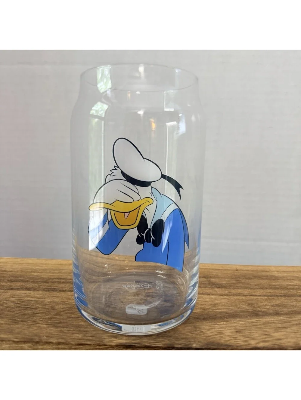 JoyJolt Disney Donald Duck Peek A Boo 16 oz Can Glass Tumbler Drinking Glass